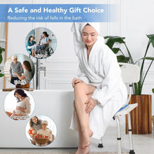 Naipo Adjustable Height Shower Chair with Backrest and EVA Padded, Bathtub Bench Seat Transfer for Disabled, Seniors & Elderly, Tool-Free Assembly