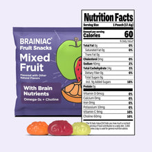 Brainiac Fruit Snacks with BrainPack, Mixed Fruit Flavor, 20 count