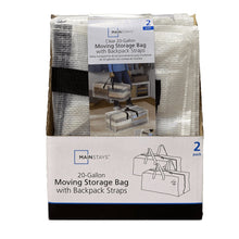 Mainstays Heavy Duty Storage and Moving Bag, Clear, 20 Gallon, 2 Pack