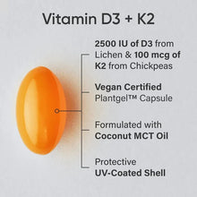 Sports Research, D3 + K2, Plant-Based, 62.5 mcg/100 mcg, Veggie Softgels