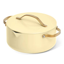 Beautiful 12-Piece Ceramic Nonstick Cookware Set, Pots and Pans with Strainer Lids, Buttercream by Drew Barrymore