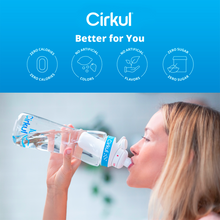 Cirkul 32oz Gray Plastic Bottle with Black Lid and Flavor Cartridge (GoSip Berry Blue Punch)