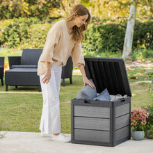Keter Cortina 30 Gallon Resin Deck Box for Patio Outdoor Storage, Grey