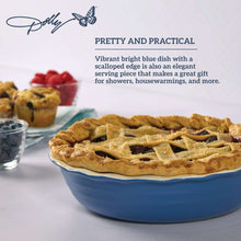 Dolly Parton 10 in Ceramic Pie Dish, Blue