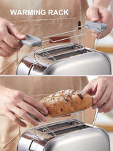 Toaster, Retro Bagel Toaster Toaster with 7 Bread Shade Settings, 2 Extra Wide Slots, Defrost/Bagel/Cancel Function, Removable Crumb Tray, Stainless Steel Toaster by Yabano, Silver