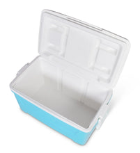 Igloo 48 QT Laguna Hard-Sided Ice Chest Cooler, Aqua Blue and White
