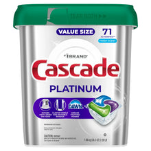 Cascade Platinum Dishwasher Pods, Dishwasher Detergent Soap Tabs, Fresh, 71 Count