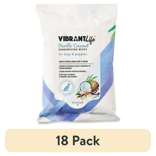 18pack-VibrantLifeVanillaCoconutDeodorizingWipesforDogs-Puppies-20Count-_1 - USA Mega Market