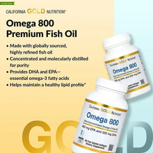 California Gold Nutrition, Omega 800 Ultra-Concentrated Omega-3 Fish Oil, kd-pur® Triglyceride Form (1,000 mg per Softgel)