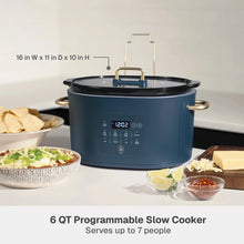 Thyme & Table 6QT Programmable Slow Cooker, Atlantic Blue