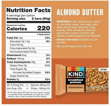 KIND Breakfast Protein Bars, Almond Butter, Healthy Snacks, Gluten Free, 6 Count