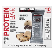 Kirkland Signature Protein Bars, Cookies and Cream, 2.12 oz Bars, 40-Count (4 Pack of 10)