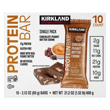 Kirkland Signature Protein Bars, Chocolate Peanut Butter Chuck, 2.12 oz Bars, 40-Count (4 Pack of 10)