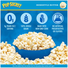 Pop Secret Popcorn, Homestyle Butter Microwave Popcorn, 3 Ounce (Pack of 18)