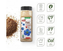 Badia Organic Ground Flax Seed, 16 oz - Superfood High in Fiber & Omega-3,