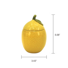 Better Homes & Gardens Ceramic Lemon Fruit Candle, Lemon and Mint Scent, 6 oz, Single Wick