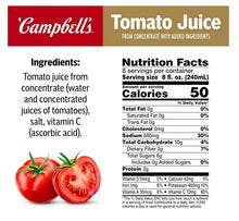 Campbell's 100% Tomato Juice, 64 fl oz Bottle (6 Pack)