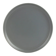 10 Strawberry Street Double Line 16 Piece Stoneware Dinnerware Set, Matte Gray