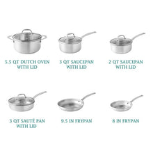 The Pioneer Woman 14-Piece Stainless Steel Cookware Set, Cooking Pots and Pans Set with Kitchen Utensils