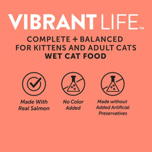 (6 pack) Vibrant Life Gourmet Salmon Entree Cuts in Gravy, Complete + Balanced, 2.64 oz Split Cup