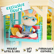Honey Bee Acres Buzzby Farmhouse – 25 Piece Three-Story Country Dollhouse with Furniture & Exclusive Rabbit Figure – Doll Playset for Kids Ages 3+