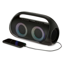 onn Portable FM Boombox with LED Lighting