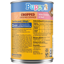 (6 pack) Pedigree Chopped Ground Dinner Wet Puppy Food With Chicken & Beef, 13.2 oz. Cans, 12 Count