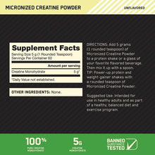 Optimum Nutrition, Micronized Creatine Powder, Unflavored, 10.58 oz (300 g)
