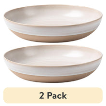 (2 pack) Better Homes & Gardens-Collins Cream Stoneware Round Dinner Bowl