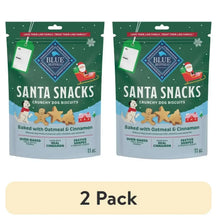 Blue Buffalo Santa Snacks Crunchy Dog Biscuits, Oven-Baked, Oatmeal & Cinnamon, 11-oz. Bag