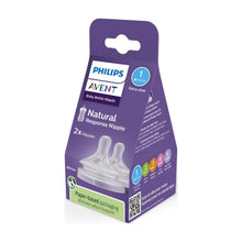 Philips Avent Natural Response Nipples, Extra Slow Flow (Flow 1), 2-Pack, SCY961/02