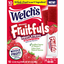 (3 pack) Welch's Fruitfuls Strawberry Soft Fruit Strips, .5 oz (10 pack)