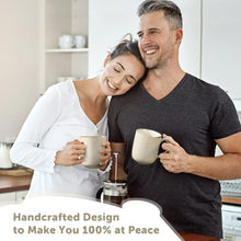 Vesteel Coffee Mug Set of 4, Ceramic Coffee Cups with Handles, 14oz Handmade Reactive Glaze Mugs Set for Coffee Tea Milk, Mug Gifts for Thanksgiving Day Anniversary, Gifts for Men, women, Home, Office and Restuarant