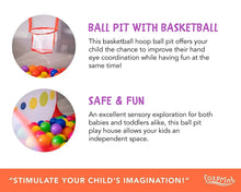 Foxprint Portable Basketball Ball Pit for Toddlers, 47.2" x 23.6" x 29.1"