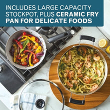 Farberware TrueCook Stainless Steel 14 Pcs Cookware Set, Dishwasher Safe, Metal Utensil and Induction Safe, Stainless Steel