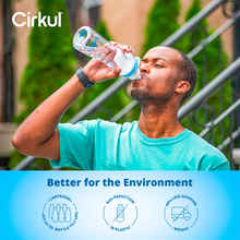 Cirkul 32oz Gray Plastic Bottle with Black Lid and Flavor Cartridge (GoSip Berry Blue Punch)