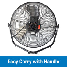 Mainstays 20" 3-Speed High Velocity Tiltable Black Steel Floor Fan