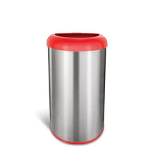 Nine Stars 13.2-Gal. Stainless Steel Open Top Trash Can - Red