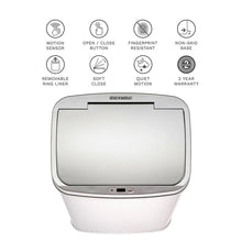 Nine Stars 13.2-Gal. Stainless Steel Sensor Trash Can - Silver - USA MEGA SHOP