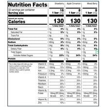 Great Value Fruit & Grain Cereal Bars, Variety Pack, 1.3 oz, 32 Count