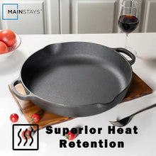 The Mainstays 14 inch Non-Stick Cast Iron Frying Pan, Black