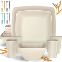 24-Pcs-Wheat-Straw-Square-Dinnerware-Sets-4-Unbreakable-Dish-Sets-Reusable-Plates-Bowls-Sets-Din_4118_1 - USA Mega Market