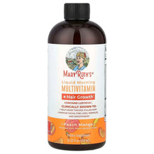 MaryRuth's, Liquid Morning Multivitamin + Hair Growth, Peach Mango, 15.22 fl oz (450 ml)