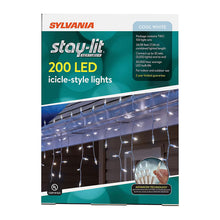 Sylvania Stay-Lit Cool White Led Icicle Light Set, 200 ct.