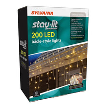 Sylvania Stay-Lit Cool White Led Icicle Light Set, 200 ct.