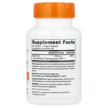 Doctor's Best, Natural Vitamin K2 MK-7 , 45 mcg, Veggie Caps