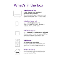 Roku Smart Home 5-Piece Home Monitoring System Bundle Wi-Fi-Enabled Indoor Battery-Powered with Free Self-Monitoring