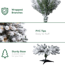 24 in Pre-Lit Cooper Flocked Spruce Artificial Christmas Tree with 35 Clear LED Lights and Stand, by Holiday Time