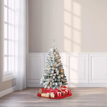 24inPre-LitCooperFlockedSpruceArtificialChristmasTreewith35ClearLEDLightsandStand_byHolidayTime1 - USA Mega Market