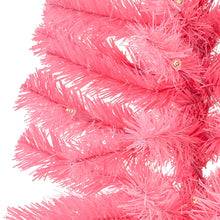 24 in Pre-Lit Pink Artificial Christmas Tree with 35 Warm White LED Lights and Stand, by Holiday Time